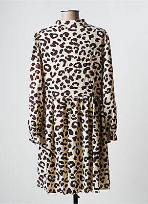 Rochie scurtă mâneci lungi mâneci lungi bej PAPILLONNE femeie