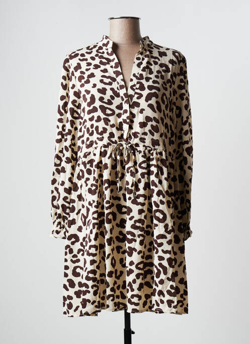 Rochie scurtă bej PAPILLONNE femeie