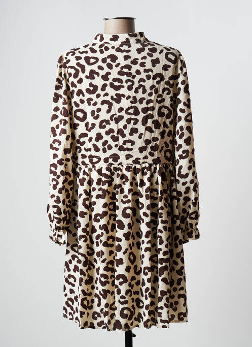 Rochie scurtă bej PAPILLONNE femeie