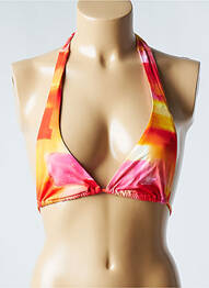 Sutien de costum de baie elasticitate top triunghiuri portocaliu CHERRY BEACH femeie
