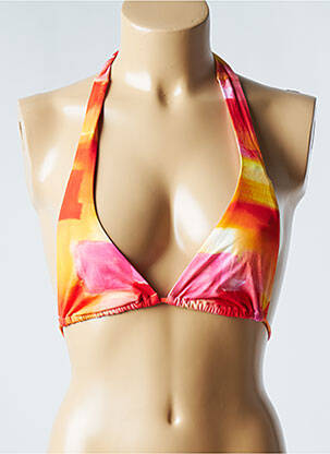 Sutien de costum de baie elasticitate top triunghiuri portocaliu CHERRY BEACH femme