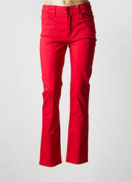 Pantalon slim țesătură poplin mărime normală roșu KY CREATION femme