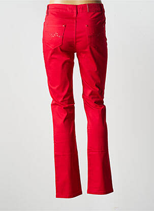 Pantalon slim țesătură poplin mărime normală roșu KY CREATION femeie