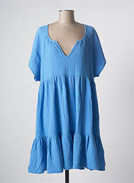Rochie midi țesătură crep mâneci scurte albastru BLUTSGESCHWISTER femeie