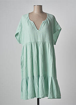 Rochie midi țesătură crep mâneci scurte verde BLUTSGESCHWISTER femeie
