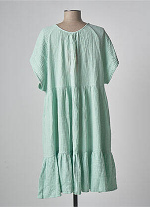 Rochie midi țesătură crep mâneci scurte verde BLUTSGESCHWISTER femeie