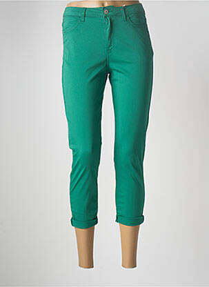 Pantalon 7/8 talie înaltă talie înaltă verde KANOPE femeie