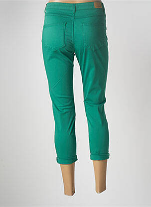 Pantalon 7/8 talie înaltă talie înaltă verde KANOPE femeie
