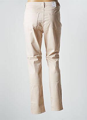 Pantalon slim țesătură poplin mărime normală bej KANOPE femeie