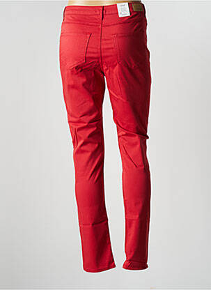 Pantalon slim țesătură poplin mărime normală roșu KANOPE femeie