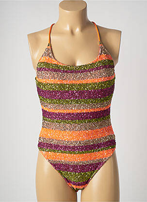 Costum de baie dintr-o singură piesă portocaliu PIN UP femeie