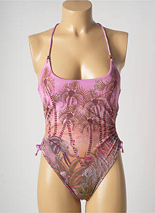 Costum de baie dintr-o singură piesă roz PIN UP femeie