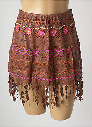 Fustă scurtă maro PIN UP femeie