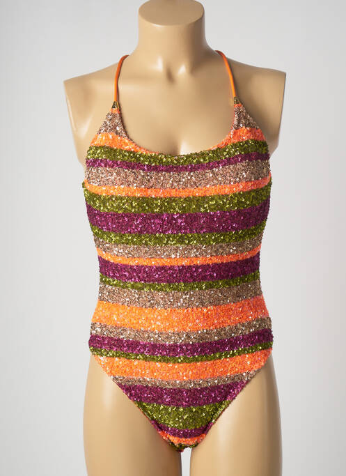 Costum de baie dintr-o singură piesă portocaliu PIN UP femeie