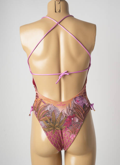 Costum de baie dintr-o singură piesă roz PIN UP femeie