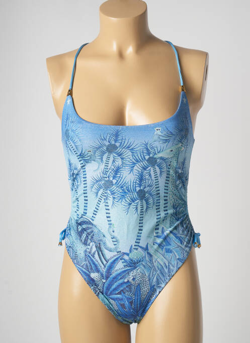 Costum de baie dintr-o singură piesă albastru PIN UP femeie