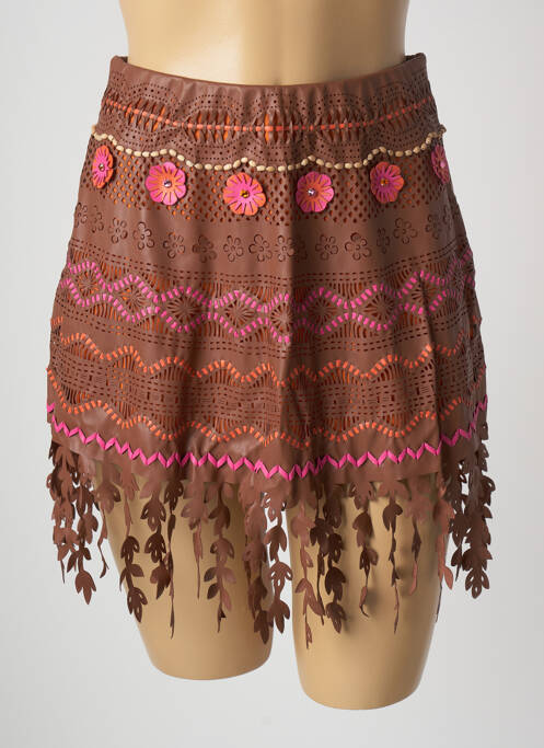 Fustă scurtă maro PIN UP femeie