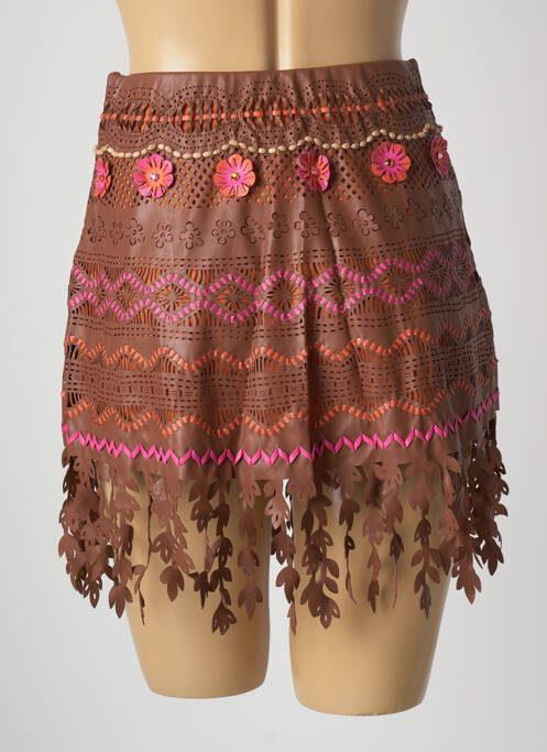 Fustă scurtă maro PIN UP femeie