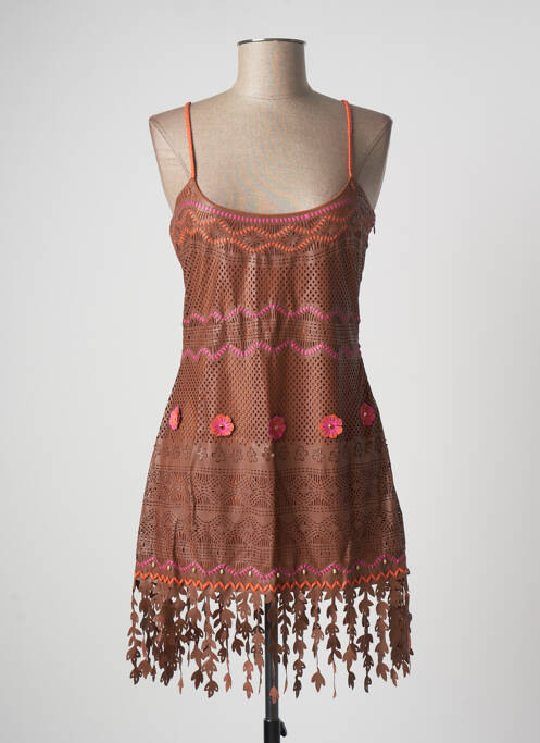 Rochie scurtă maro PIN UP femeie