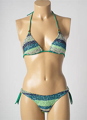 Costum de baie din două piese verde PIN UP femeie