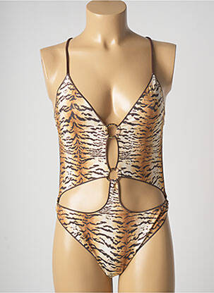 Costum de baie dintr-o singură piesă maro PIN UP femeie