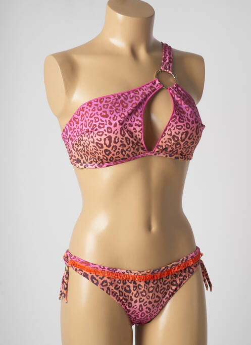 Costum de baie din două piese roz PIN UP femeie