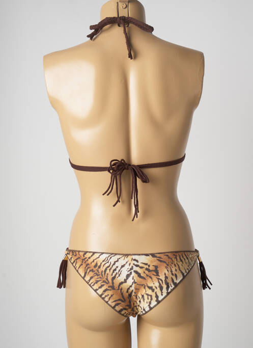 Costum de baie din două piese maro PIN UP femeie