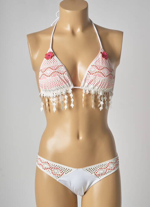 Costum de baie din două piese bej PIN UP femeie