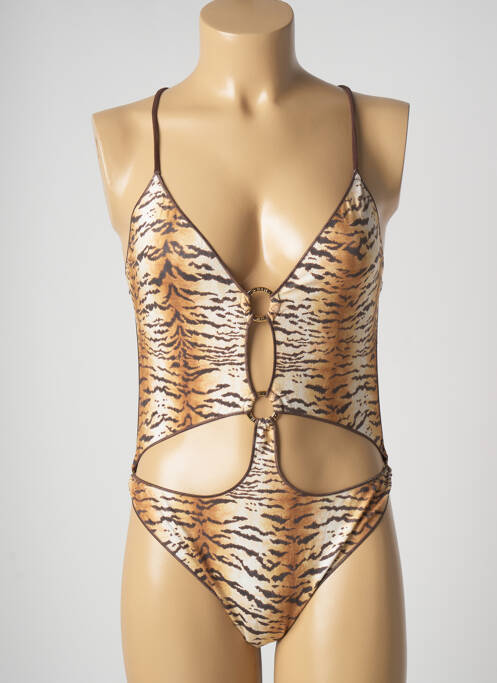 Costum de baie dintr-o singură piesă maro PIN UP femeie