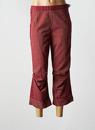 Pantalon trei sferturi croială dreaptă mărime normală roșu ENJOY femeie