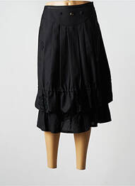 Fustă midi închidere cu fermoar lateral negru ALL BEAUTIFUL femme