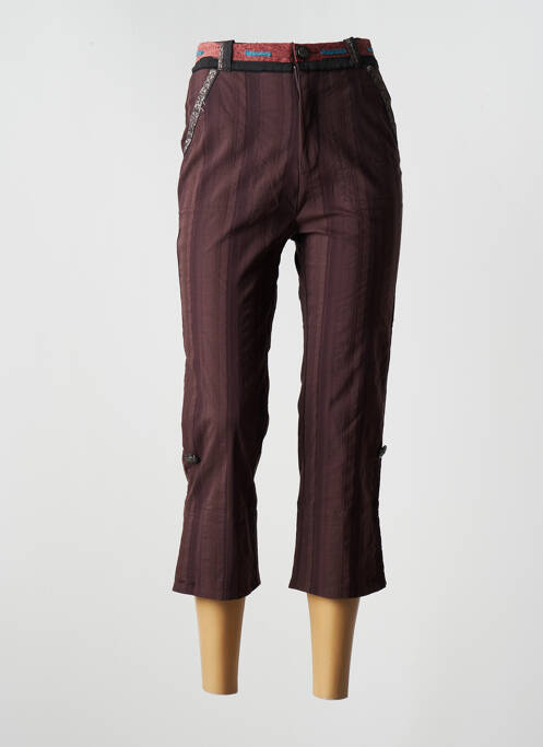 Pantalon trei sferturi maro ENJOY femeie