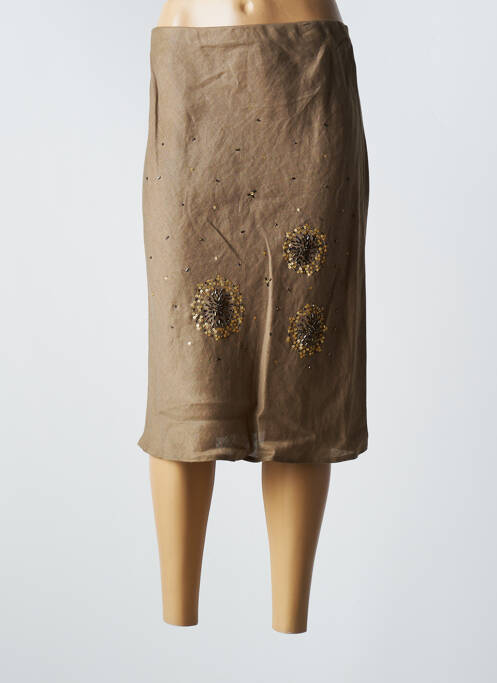 Fustă midi maro CLAUDIA GIL femeie