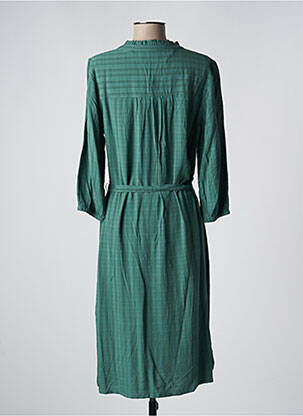 Rochie midi croială fluidă mâneci lungi verde COPENHAGEN femeie