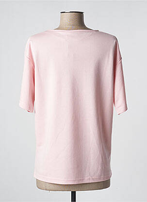 Tricou croială dreaptă mâneci scurte roz COPENHAGEN femeie