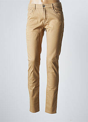 Pantalon slim bej GEISHA femeie