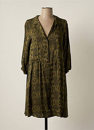 Rochie scurtă mâneci 3/4 mâneci 3/4 verde PAKO LITTO femeie