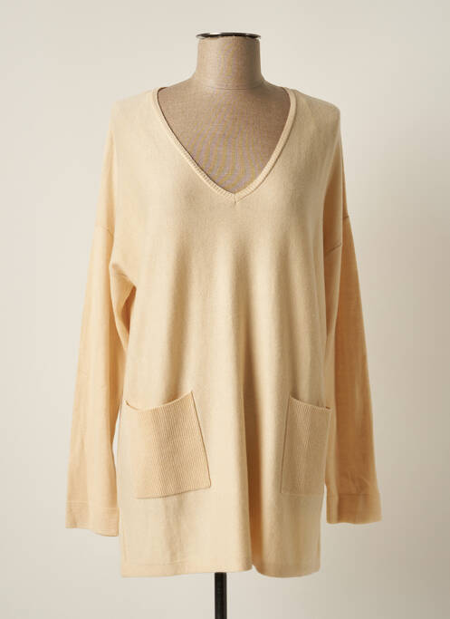 Pulover tunică bej MARINA V femeie