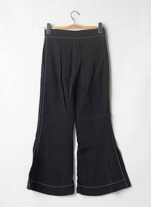 Pantalon larg țesătură poplin mărime normală negru H&M femeie