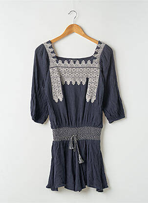 Rochie scurtă croială fluidă mâneci 3/4 albastru RALPH LAUREN femeie