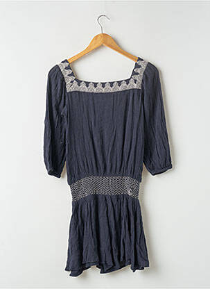 Rochie scurtă croială fluidă mâneci 3/4 albastru RALPH LAUREN femeie