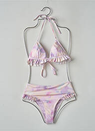 Costum de baie din două piese elasticitate top triunghiuri violet UNDIZ femme