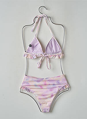 Costum de baie din două piese elasticitate top triunghiuri violet UNDIZ femeie
