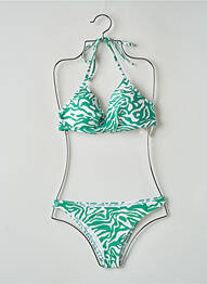 Costum de baie din două piese elasticitate top sutien modelat verde BARTS femme