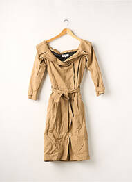 Trench țesătură poplin fără glugă maro HOUSE OF CB LONDON femeie