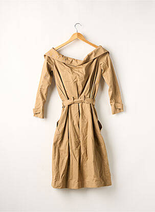 Trench țesătură poplin fără glugă maro HOUSE OF CB LONDON femeie