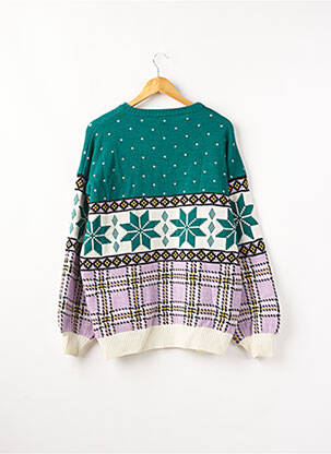 Pulover elasticitate mâneci lungi verde GISOU femeie