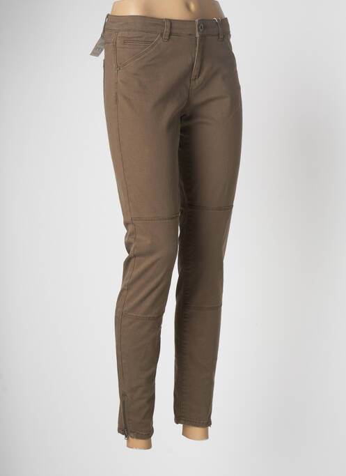 Pantalon slim maro ESPRIT femeie