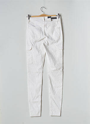Blugi cu croială slim alb PIECES femeie