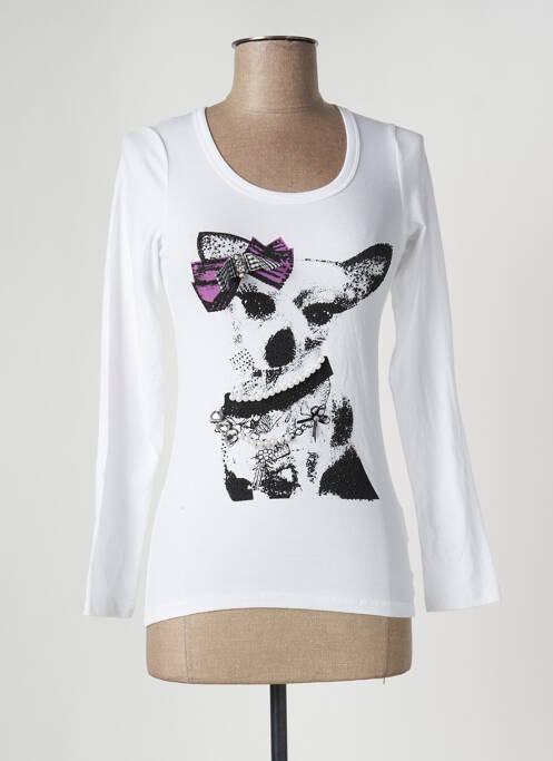 Tricou alb PUNKY FISH femeie